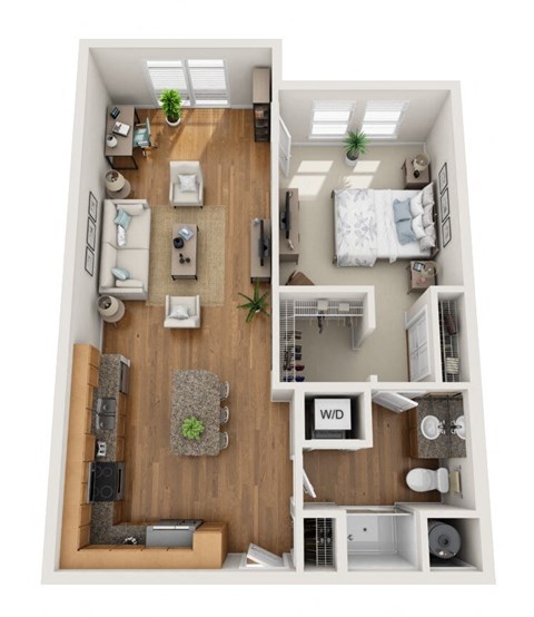 Floor plan at Element 47 by Windsor, 2180 N. Bryant St., 80211
